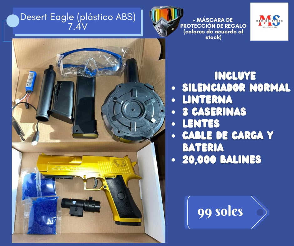 Juguete de hidrogel modelo Desert Eagle