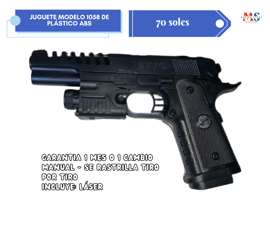 Juguete de Airsoft con resorte modelo COLT 1058