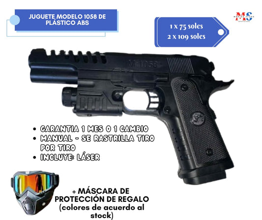 Juguete de Airsoft con resorte modelo COLT 1058