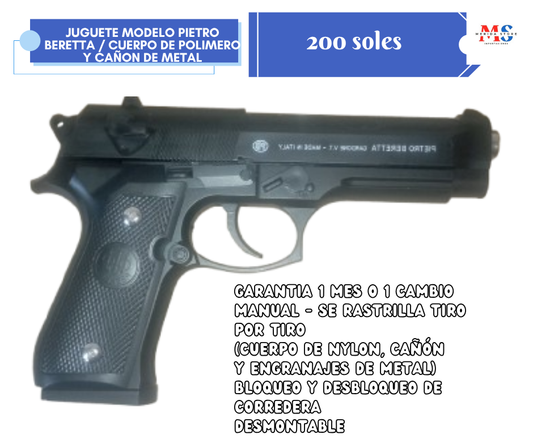 Juguete de Airsoft con resorte modelo PIETRO BERETTA
