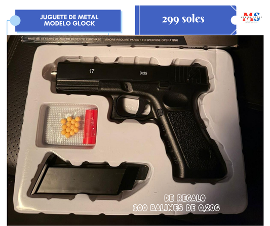 Juguete de pistola de Airsoft - Modelo glock17 de metal