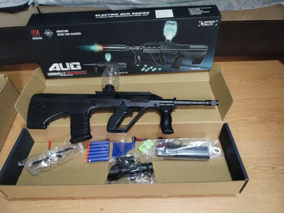 Juguete de hidrogel modelo AUG de airsoft e hidrogel
