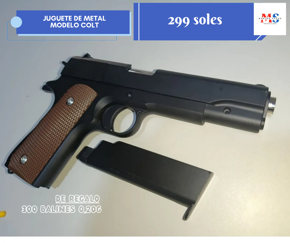 Juguete de pistola de Airsoft rastrillable - Modelo Colt de Metal