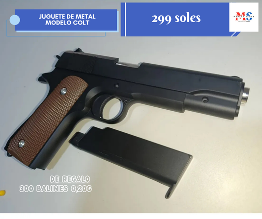 Juguete de pistola de Airsoft rastrillable - Modelo Colt de Metal