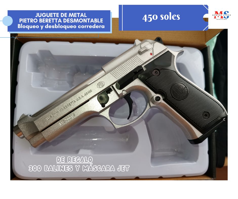 Juguete de pistola de airsoft manual Pietro Berreta de metal